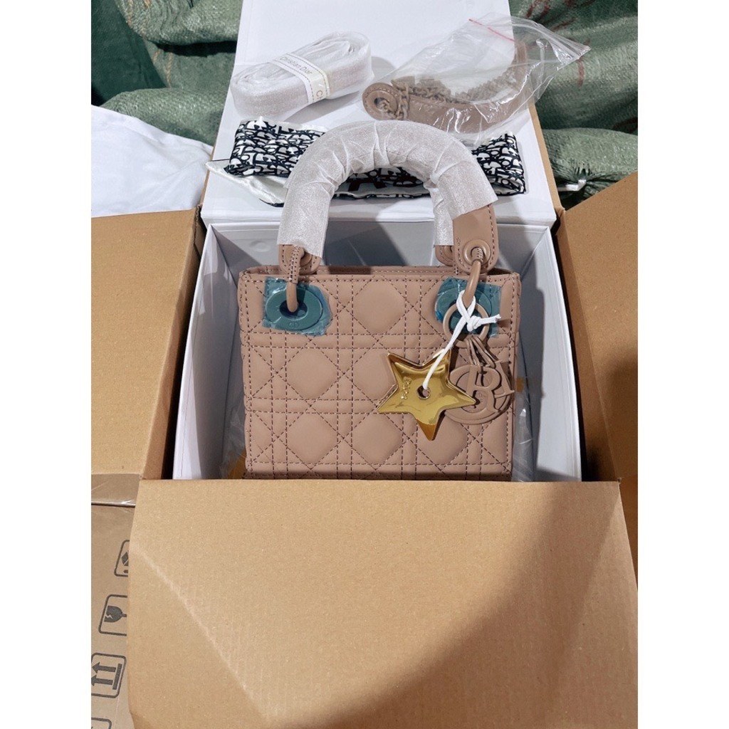 Túi Dior Mini Lady Blush Cannage Lambskin Màu Hồng Túi Dior Mini Lady Blush Cannage Lambskin Màu Hồng